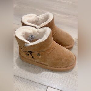 BearPaw Brown Suede Boots with Cream Lining